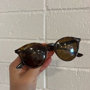 Ray Ban polarized round tort sunglasses